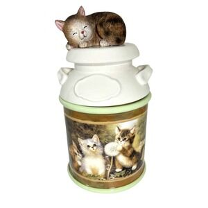 The Bradford Exchange Edition Two 2017 Cozy Kitten Canister 11" by Jurgen Scholz
